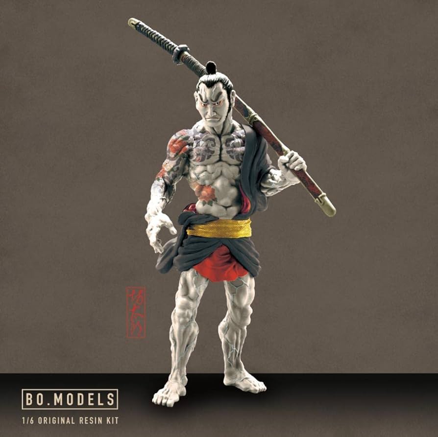 Amazon.co.jp: 1 6 オリジナルガレージキット 獣斬り 侍 : おもちゃ